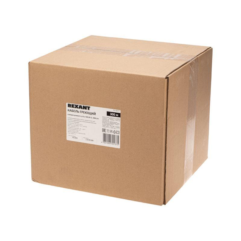 Кабель греющий (нагрев.) саморег. SRL30-2 неэкранированный 30Вт/м 0.88кв.мм/55м 300м Rexant 51-0277