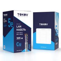 Кабель витая пара U/UTP 4х2х24AWG(0.48мм) кат.5E PVC Fluke tested (м) TOKOV ELECTRIC TKE-C06-U/UTP-42-5E-305