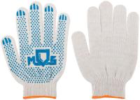 Перчатки вязаные (4 нити) 10 класс вязки х/б с ПВХ 12484