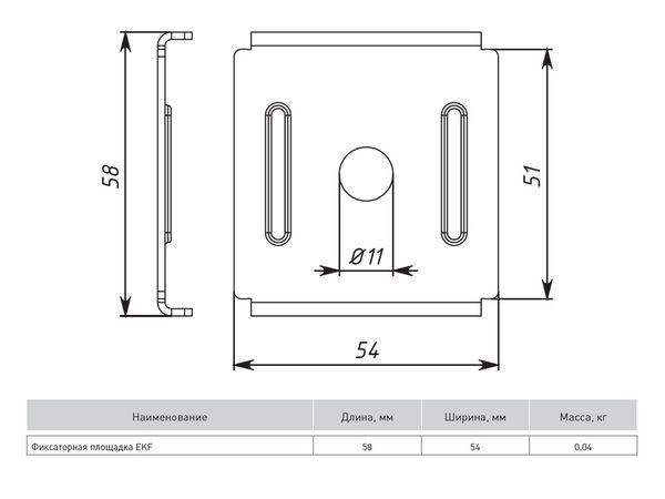 Площадка фиксаторная EKF fp